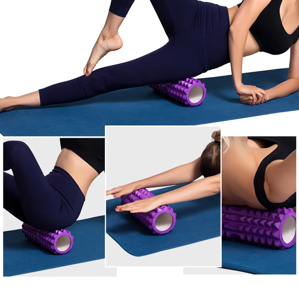 Rodillo de espuma para yoga, columna de 26 cm para gimnasio, fitness, pilates, masaje de espalda, equipo de fitness para el hogar