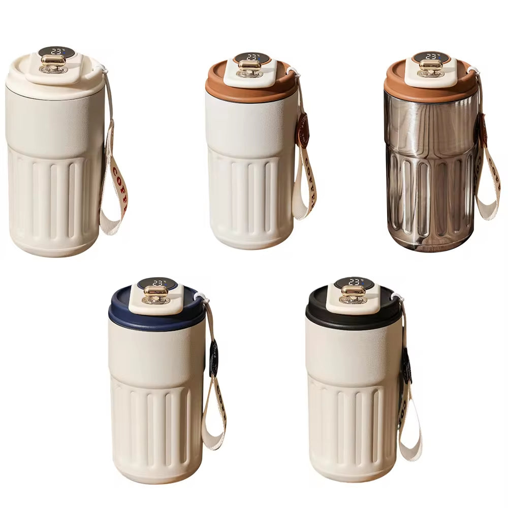 Termo inteligente de acero inoxidable 316 con pantalla LED de temperatura, taza de café, termo portátil, termos