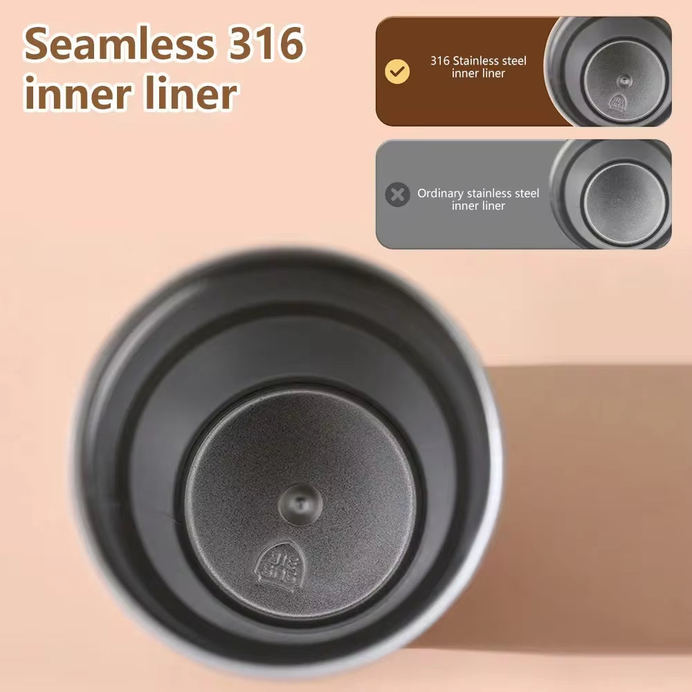 Termo inteligente de acero inoxidable 316 con pantalla LED de temperatura, taza de café, termo portátil, termos