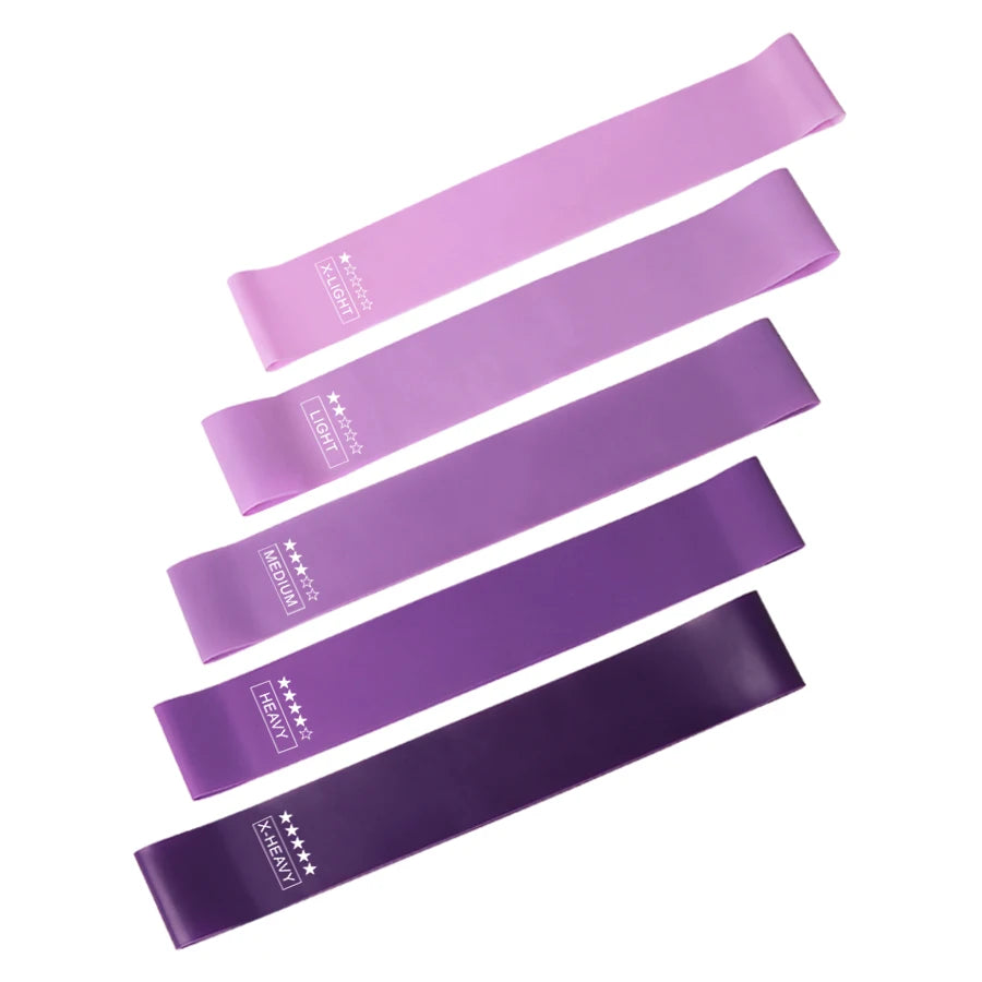 Bandas de resistencia de 5 niveles diferentes para yoga, deporte, ejercicio, fitness, entrenamiento, pilates, hogar, accesorios de gimnasio.