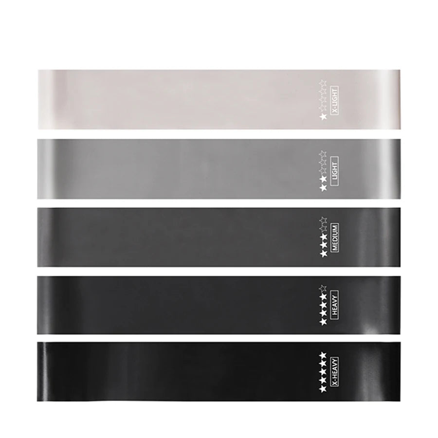 Bandas de resistencia de 5 niveles diferentes para yoga, deporte, ejercicio, fitness, entrenamiento, pilates, hogar, accesorios de gimnasio.