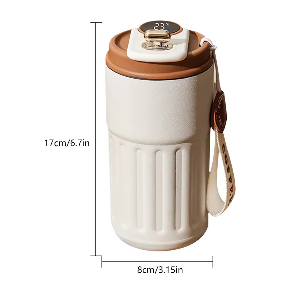 Termo inteligente de acero inoxidable 316 con pantalla LED de temperatura, taza de café, termo portátil, termos