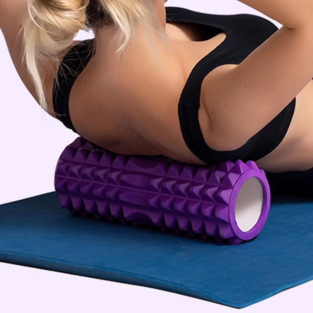 Rodillo de espuma para yoga, columna de 26 cm para gimnasio, fitness, pilates, masaje de espalda, equipo de fitness para el hogar