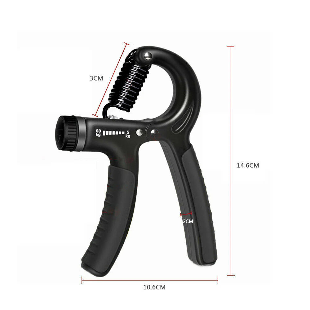 Entrenador de mano ajustable, fortalecedor de agarre, ejercitador de fuerza para gimnasio, agarre pesado ajustable, ejercitador de mano para fitness, agarre para entrenamiento de muñeca, aumento de fuerza, resorte para dedos, expansor carpiano.